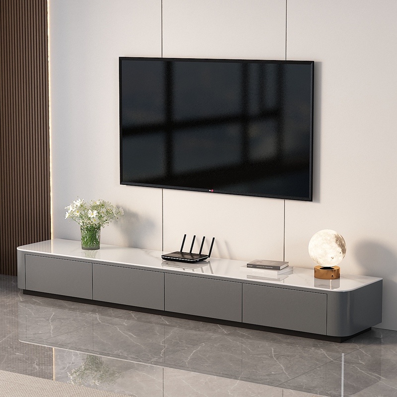 岩板电视柜客厅家用落地现代简约轻奢高级感小户型茶几组合出租屋