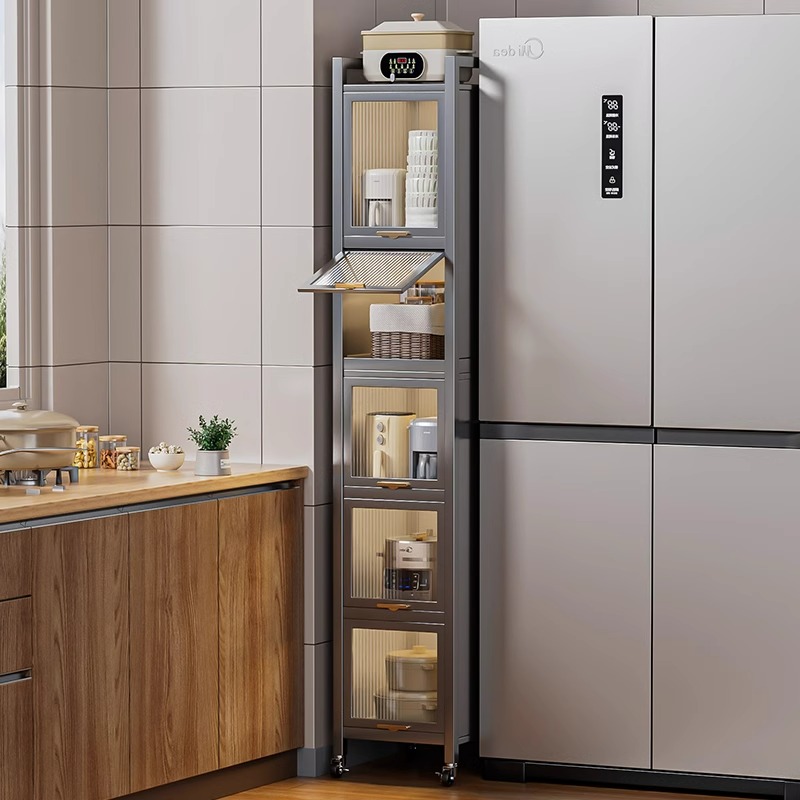 优勤夹缝收纳柜缝隙窄边置物架厨房冰箱侧面抽拉柜超极窄缝储物柜