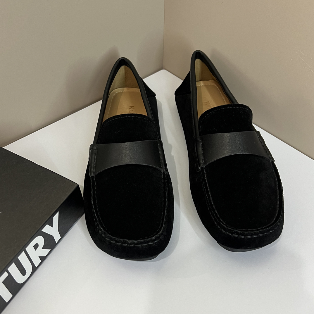 复古豆豆鞋男士百搭黑色经典真皮豆豆鞋商务英伦风平底