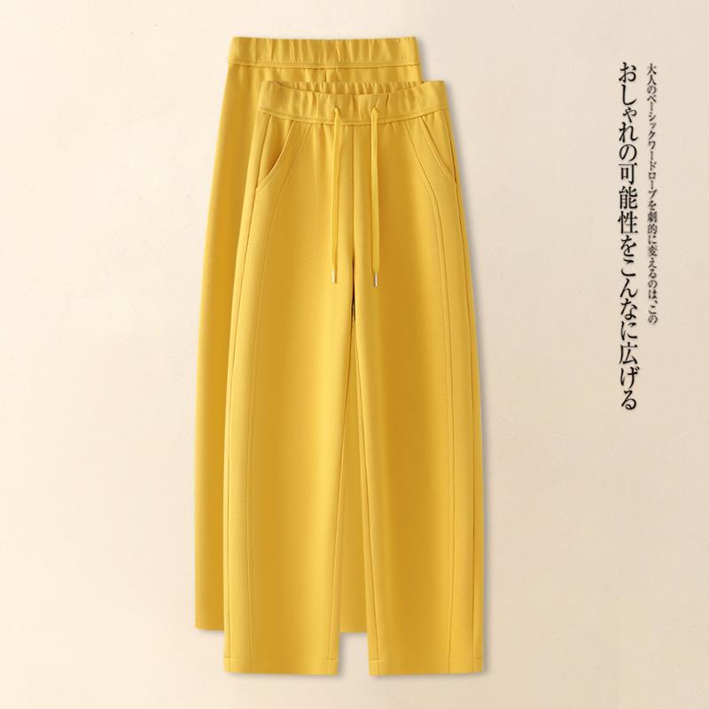 今年流行直筒弯刀裤女2025春秋季新款运动卫裤休闲香蕉裤阔腿裤子