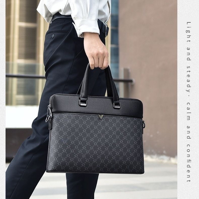 【官方正品】2025新款头层牛皮电脑包公文包大容量时尚商务2065