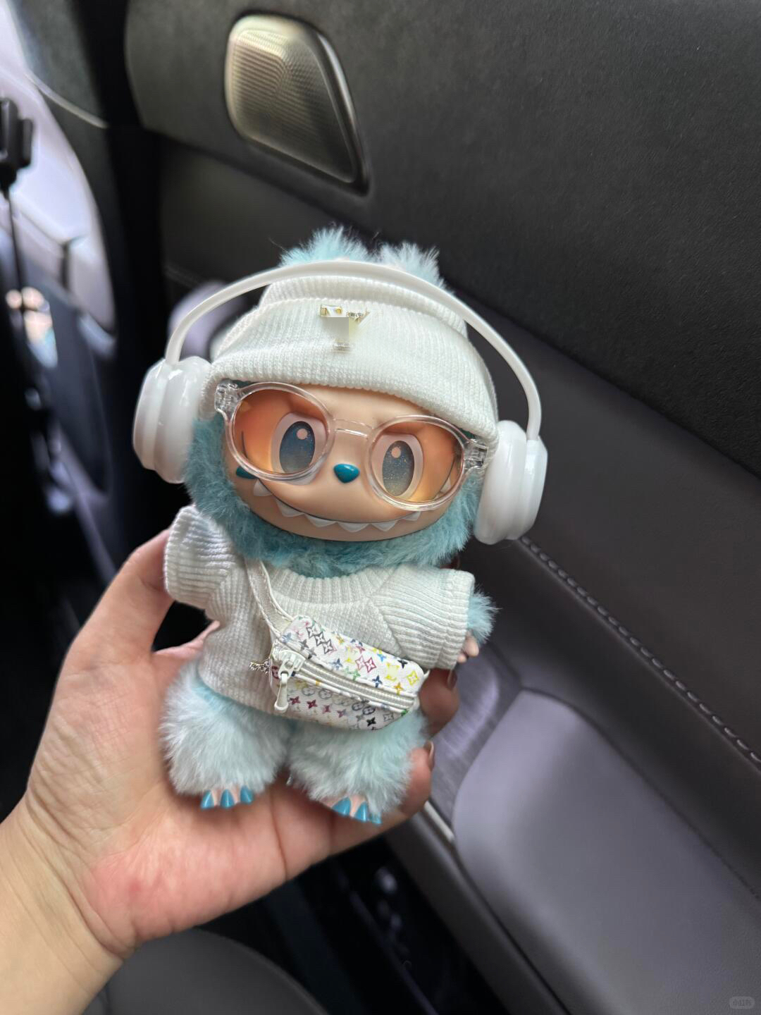 【仅衣服】labubu拉布布娃衣一代二代三代娃偶白色针织套装衣服