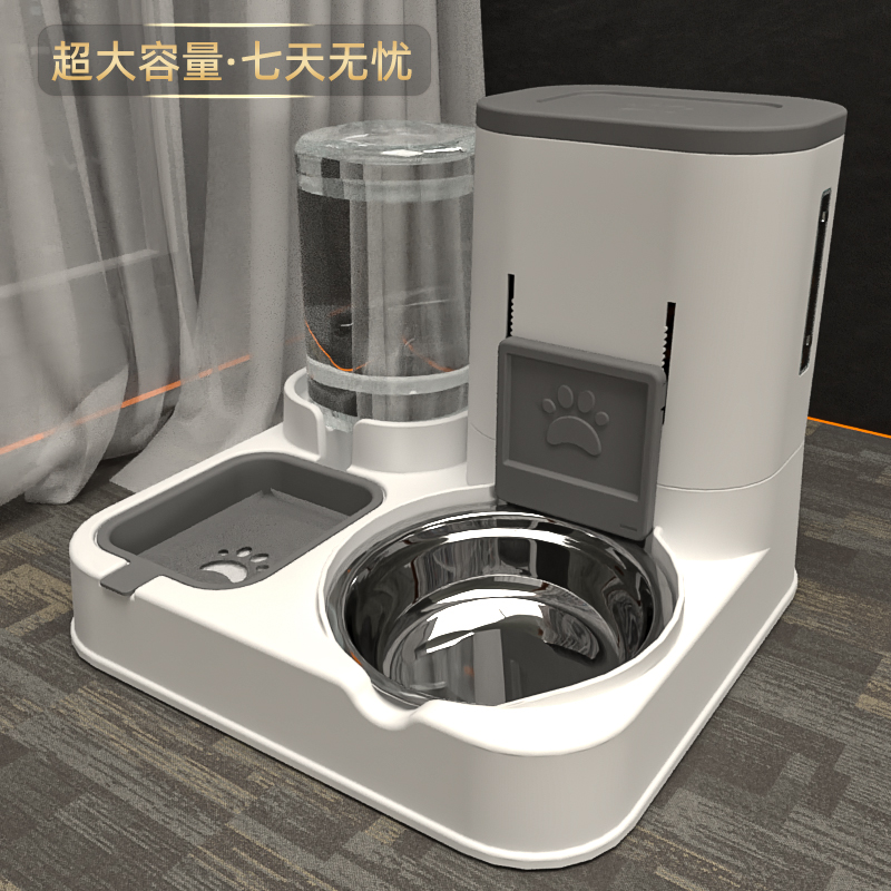 猫盆猫碗狗碗猫水粮一体自动喂食器狗狗宠物饮水机猫粮盆猫咪用品