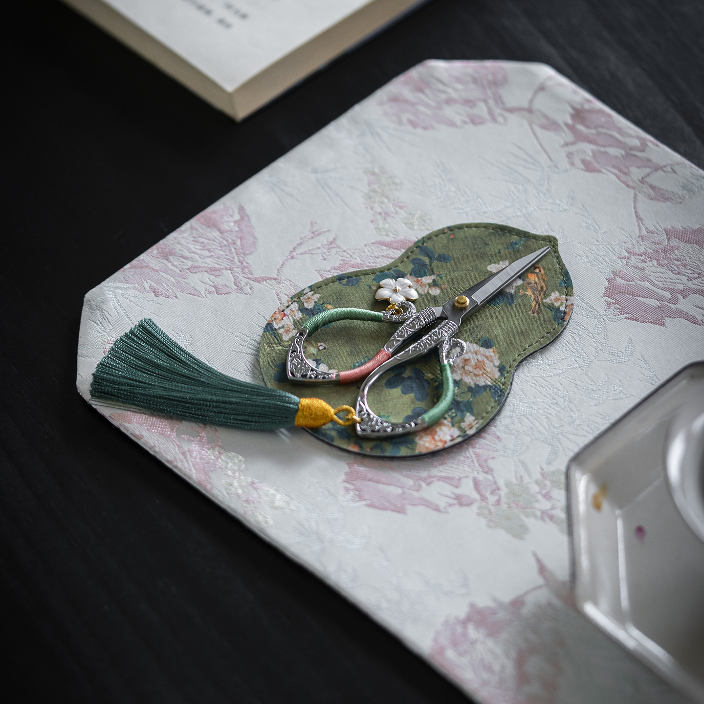 国风流苏茶剪家用茶具配件茶叶袋手作小剪刀泡茶古风茶剪茶道配件