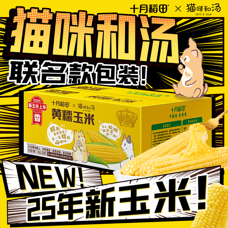 【25年新玉米】十月稻田玉米黄糯限定联名装香甜糯东北黏苞米早餐