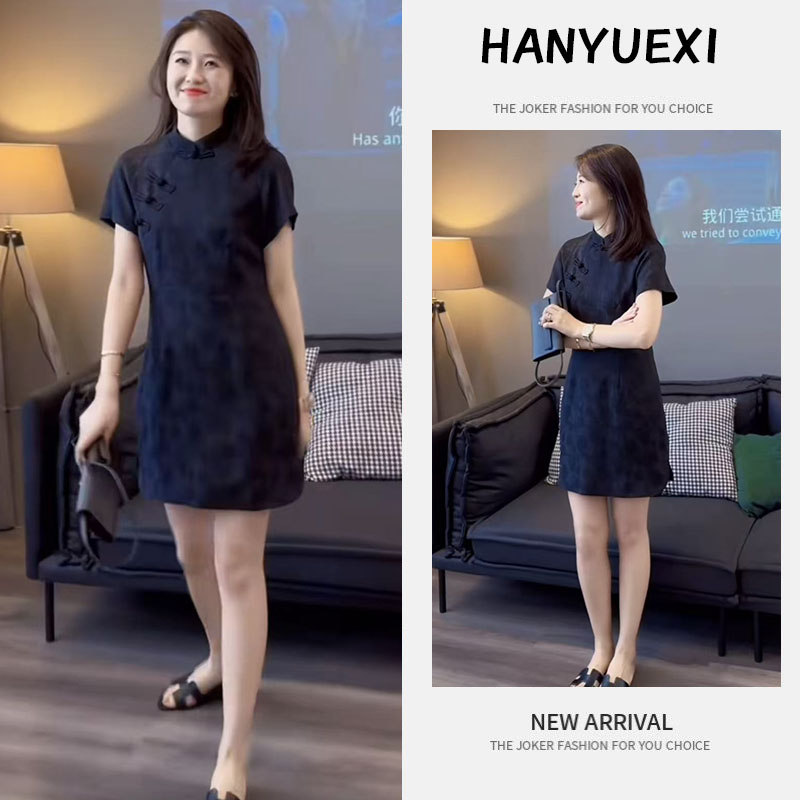 【现货】今年流行穿搭一整套2025新款夏季宽松显瘦短裙新中式旗袍