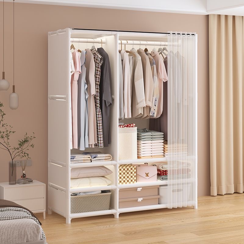 衣柜家用卧室经济型简易柜子防尘收纳置物架子出租房衣橱结实耐用