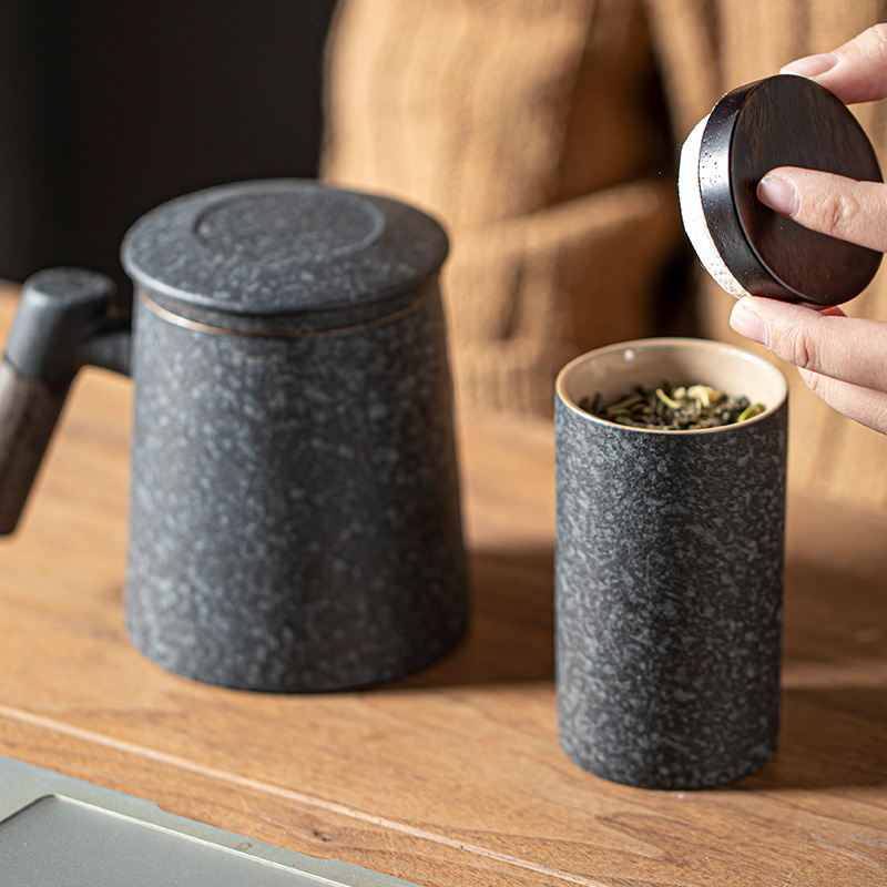 【新人补贴】陶瓷茶水分离泡茶杯高档马克杯办公杯个人专用带盖过滤