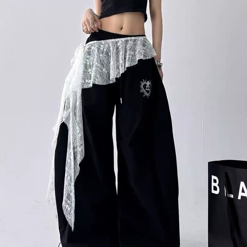 蕾丝松紧腰百搭叠穿遮屁股A字屁帘半身裙潮流时尚休闲薄款