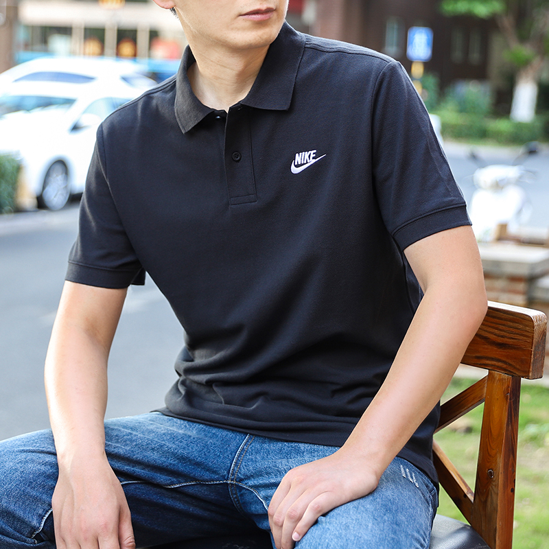 【优选】耐克T恤POLO衫男装夏季新款休闲运动短袖透气上衣 CJ4457