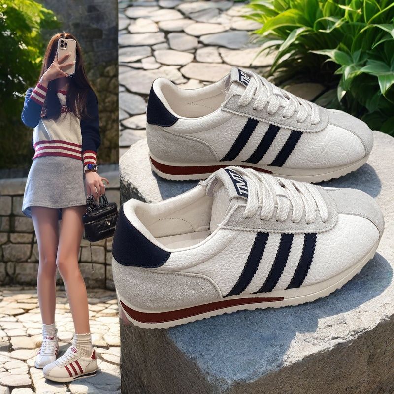 德训鞋女秋季新款ins小众时尚防滑学生阿甘鞋百搭网红休闲运动鞋