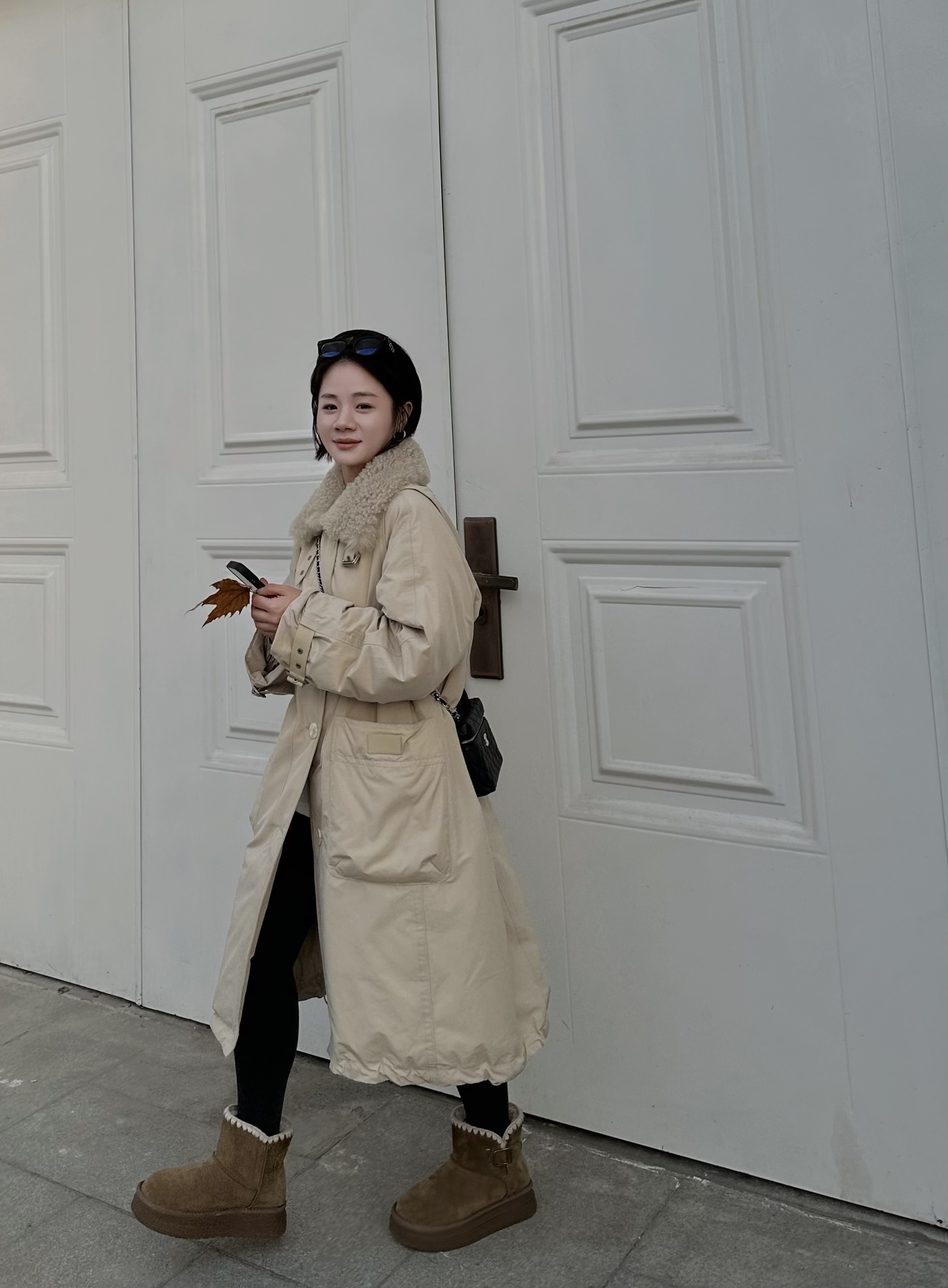 XUZI YU.小个子定制冬季设计感派克毛领长款羽绒服女7762-W25038