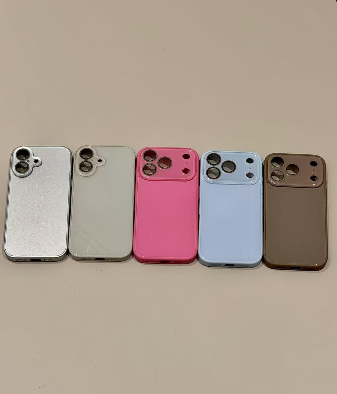 高级感ins极简纯色钢化玻璃适用于iPhone17ProMax手机壳16硬15Pro