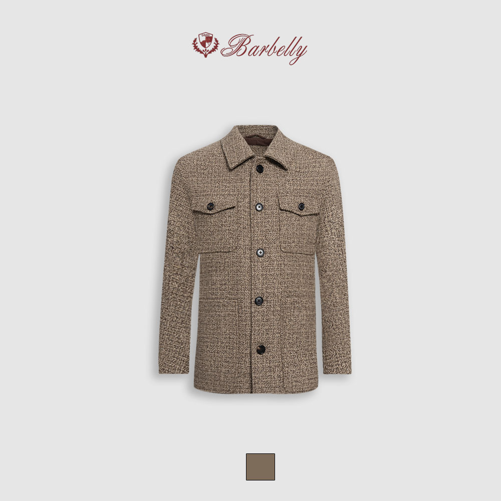 Barbelly娜先生「秋冬季新品」LP家花纱羊毛翻领猎装夹克SN80382