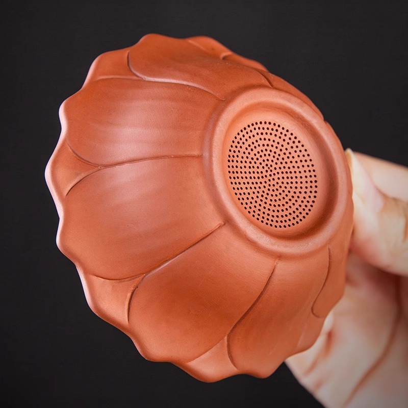 朱泥紫砂功夫茶具茶滤陶瓷一体茶漏茶隔茶叶过滤器公道杯茶道茶杯