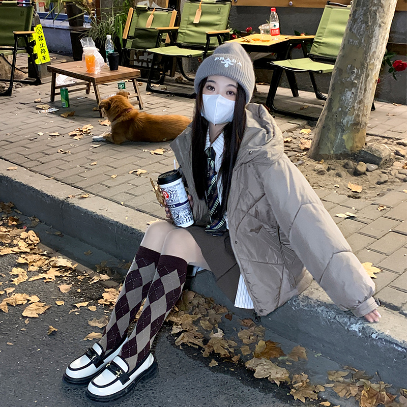 oversize面包服短款羽绒棉衣棉服女2024年新款潮秋冬季外套厚棉袄