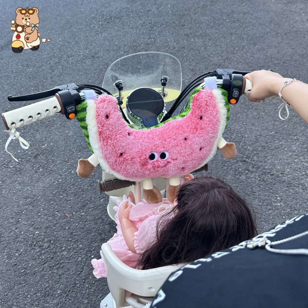 电动车防撞垫儿童座椅保护垫可爱电瓶车儿童前置头垫宝宝头枕神器