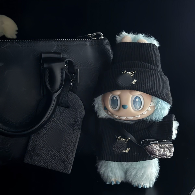 labubu娃衣套装一二三代布布搪胶塑料娃娃衣公仔LV潮玩lv拉布布