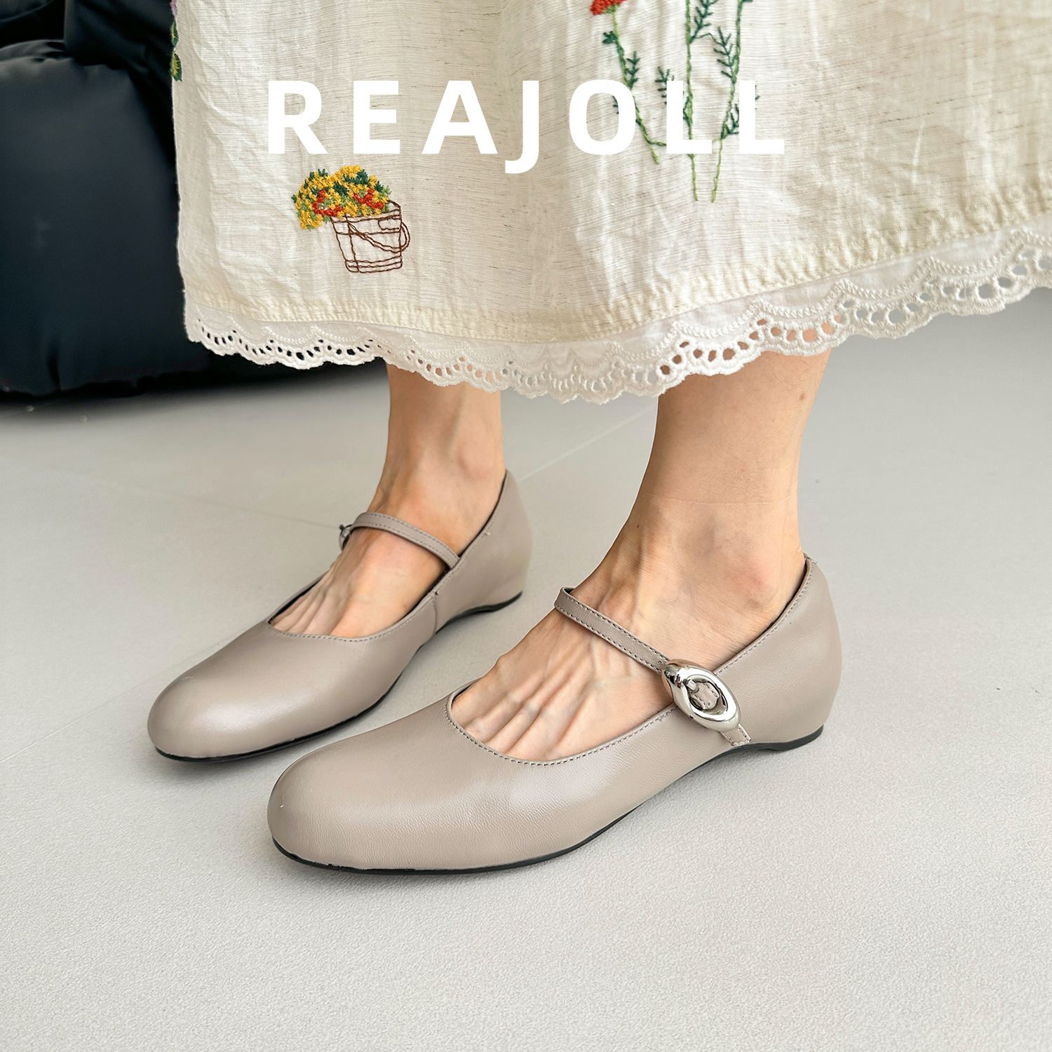 单鞋女鞋新款2025爆款时尚气质法式坡跟内增高配裙子的玛丽珍鞋子