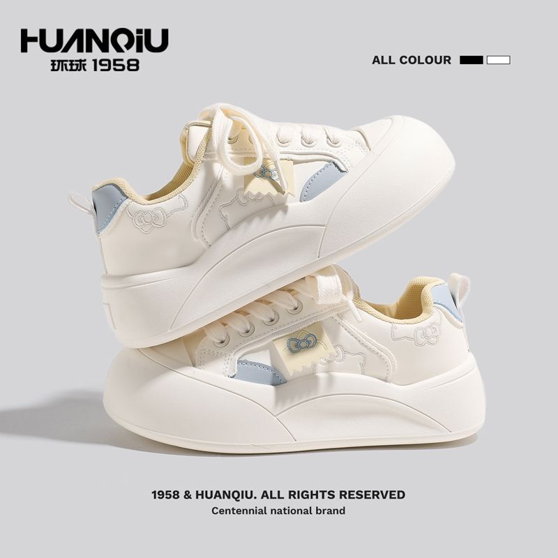 环球小白鞋女款秋季新款厚底大头鞋女百搭学生休闲鞋爆款韩版板鞋