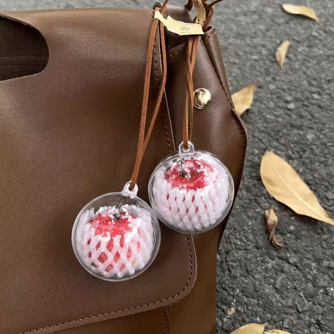 一颗苹果挂件包包挂件钥匙扣diy圣诞节礼物车载挂件可爱装饰礼物