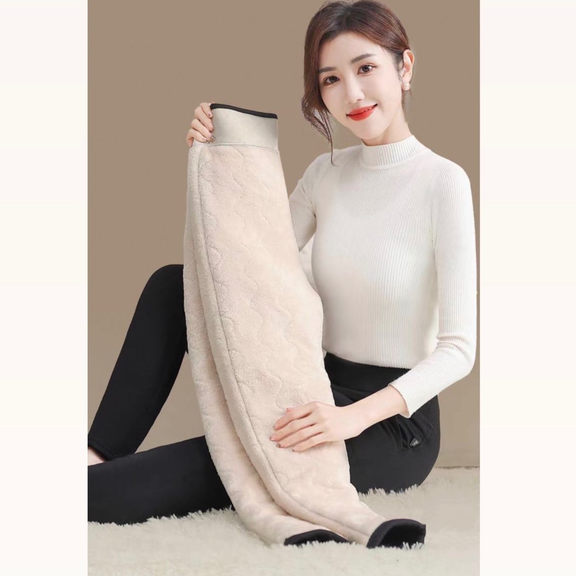 (厂家)女冬季加厚绒外穿棉裤