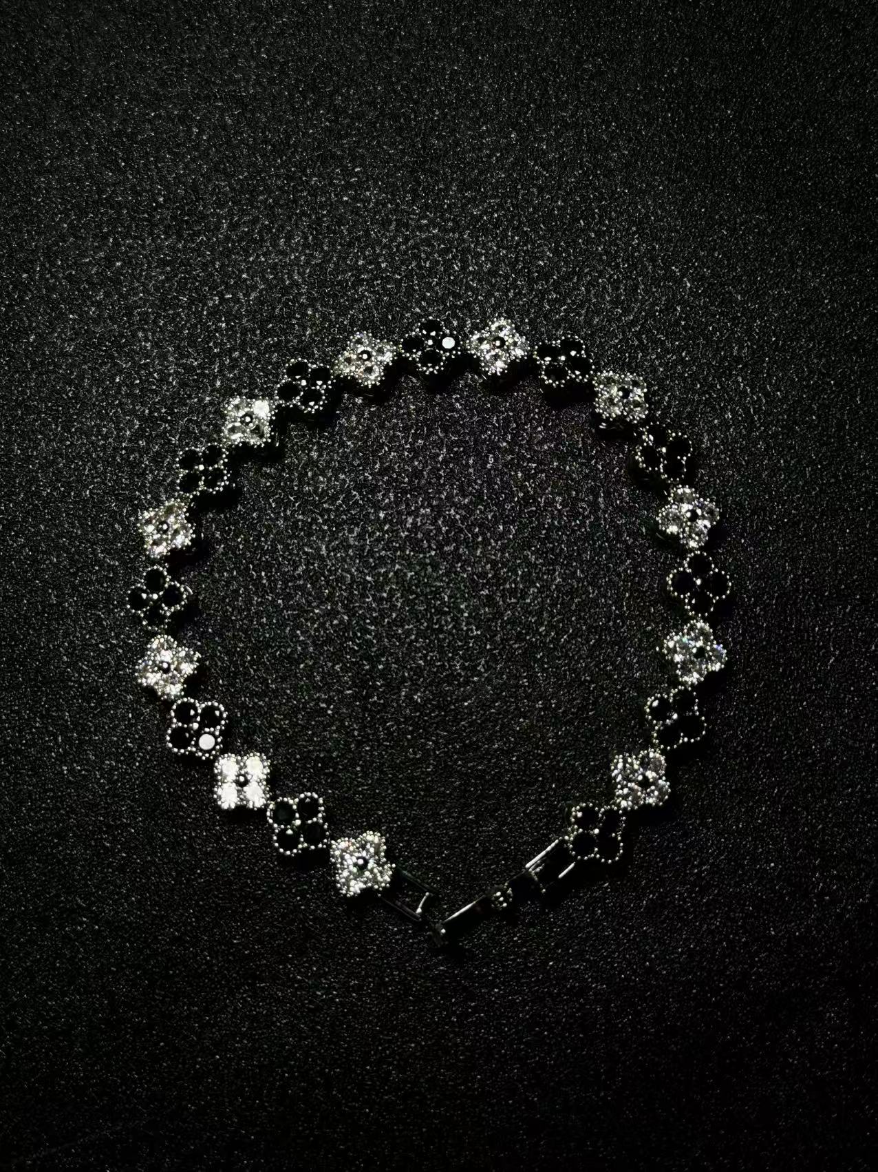 合金手链 【蛇年 熊猫花花 手链】国潮风发字嘻哈潮