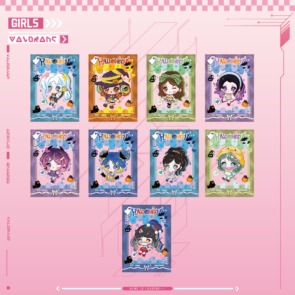 【透卡许愿-学弟】无畏契约水晶透卡万圣节系列瓦洛兰特盲盒