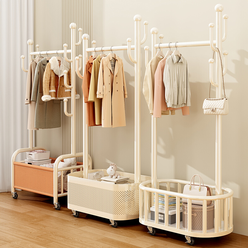 优勤衣架落地卧室挂衣架家用室内轻奢晾衣服置物架房间简易衣帽架