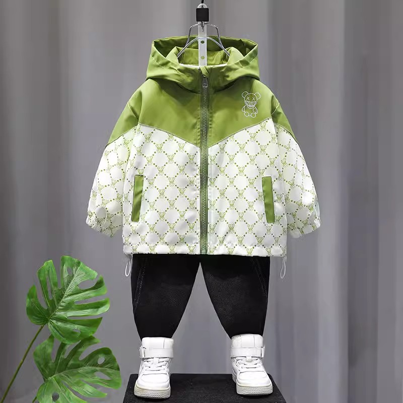 男童春秋款外套2025新款男孩春装小儿童男宝宝冲锋衣春款上衣帅气