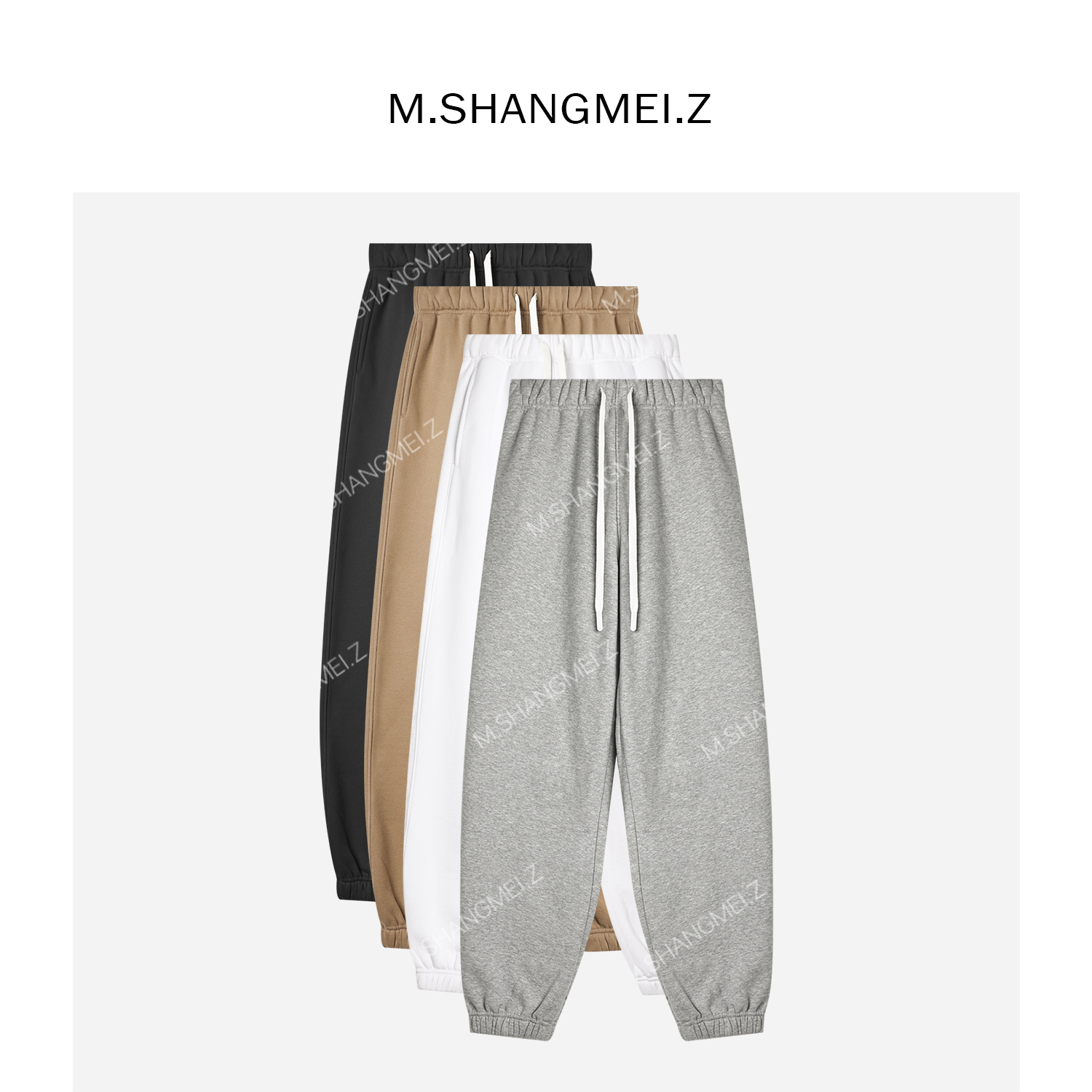 M.SHANGMEI.Z/沐熙【利落束脚裤】美大哥舒适透气亲肤休闲裤X099323