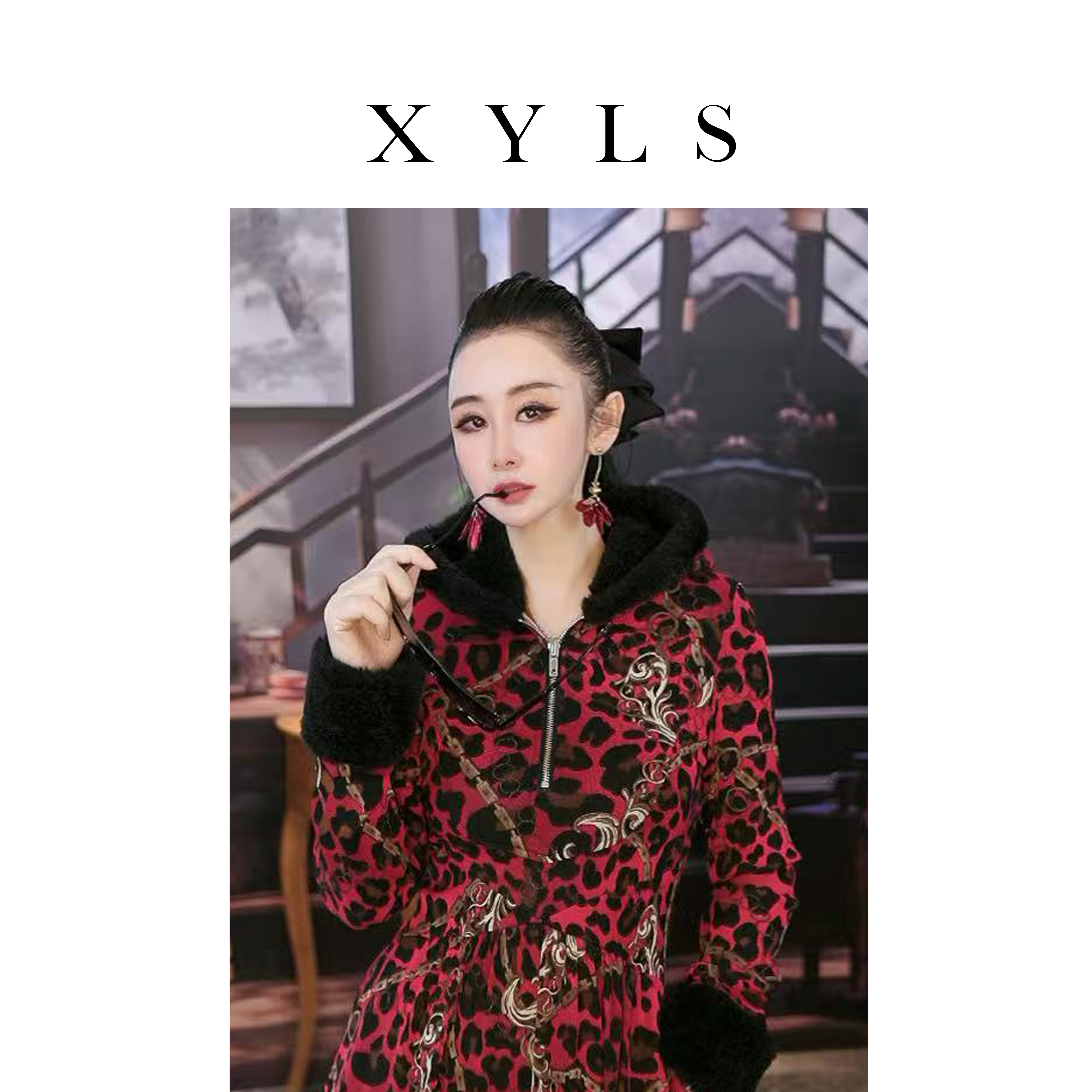 女装连衣裙弹力印花T006371-1