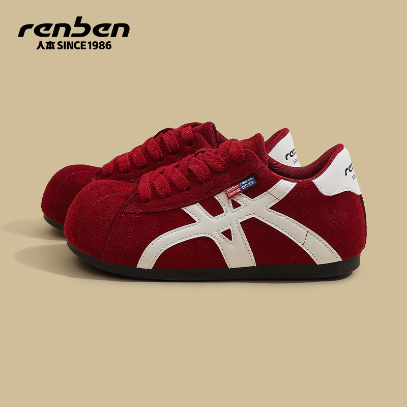 人本耐磨秋季德训鞋防滑时尚休闲鞋春秋冬复古阿甘鞋运动鞋低帮