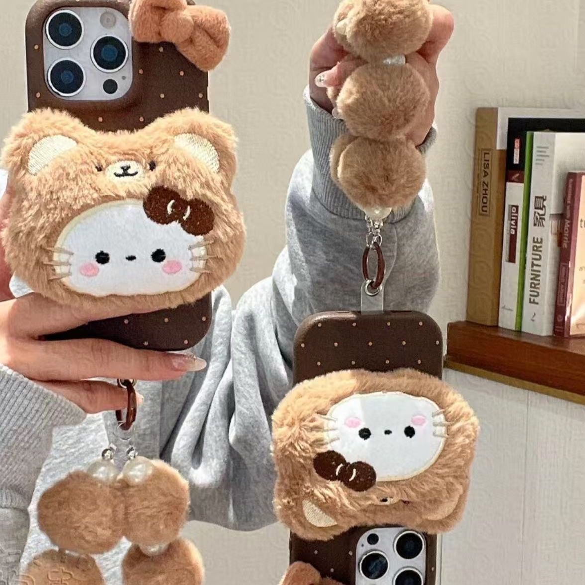 毛绒KT适用苹果iPhone17手机壳16ProMax新款14Pro防摔15软壳16