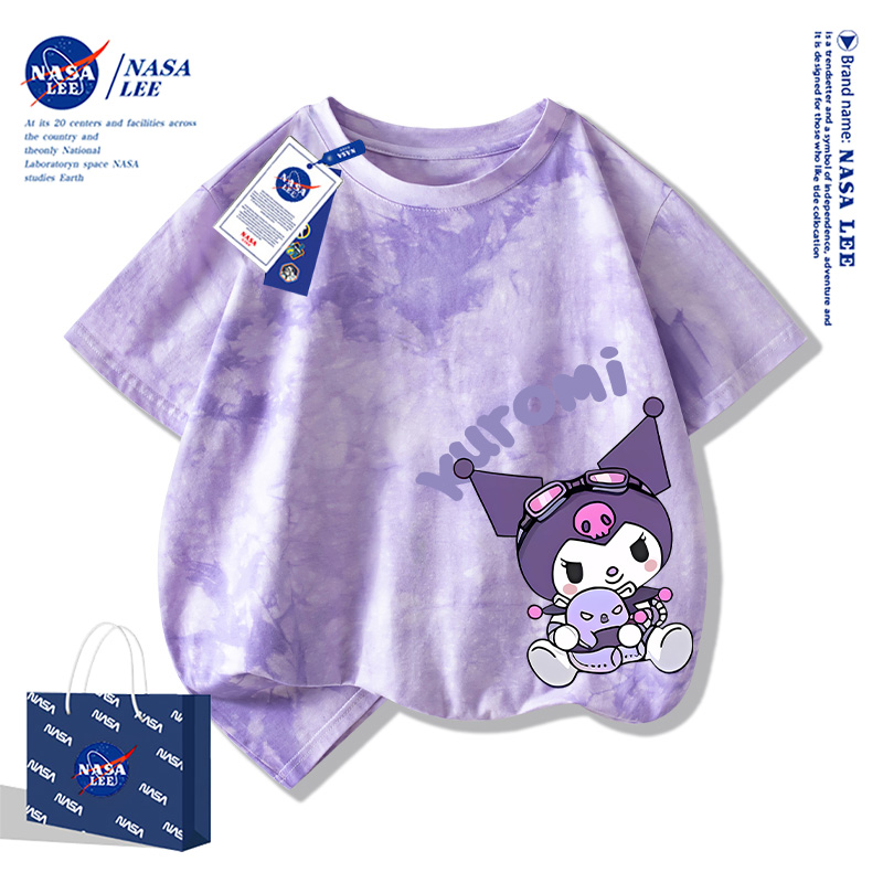 NASALEE潮牌儿童短袖2025夏季新款卡通库洛米T恤宽松百搭儿童服装