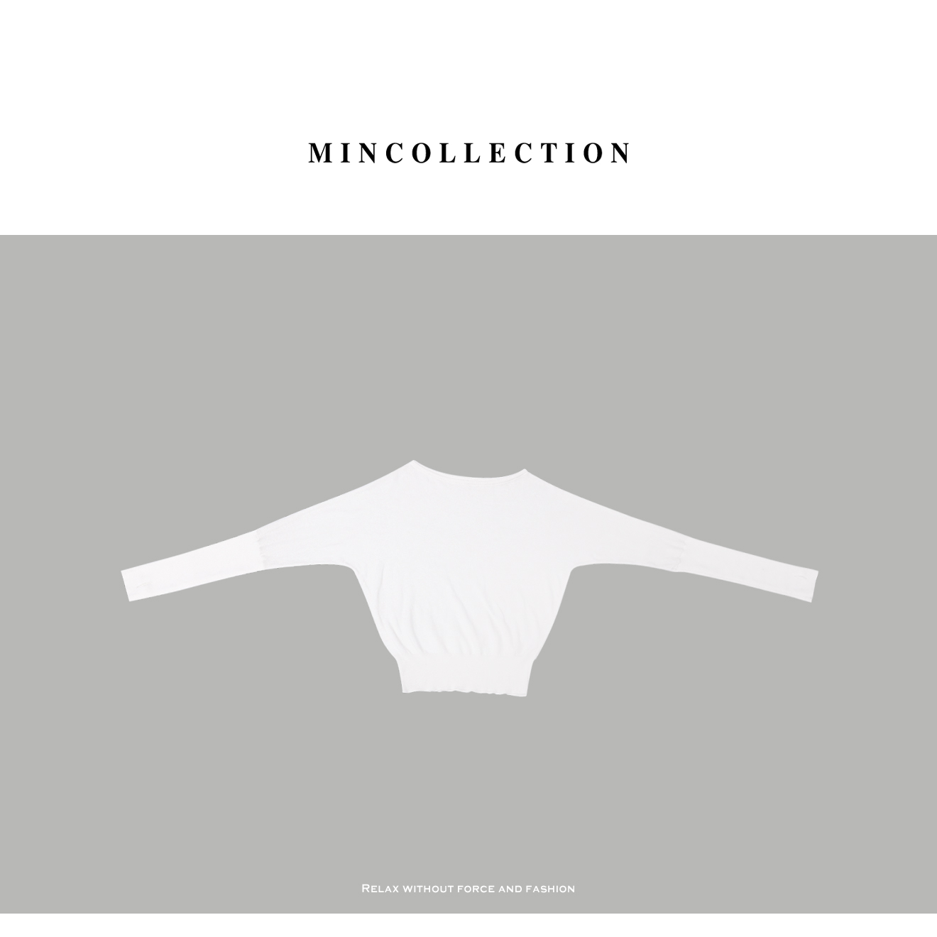 DE Mincollection斜肩针织/高捻棉斜肩不对称松紧收腰针织衫40495