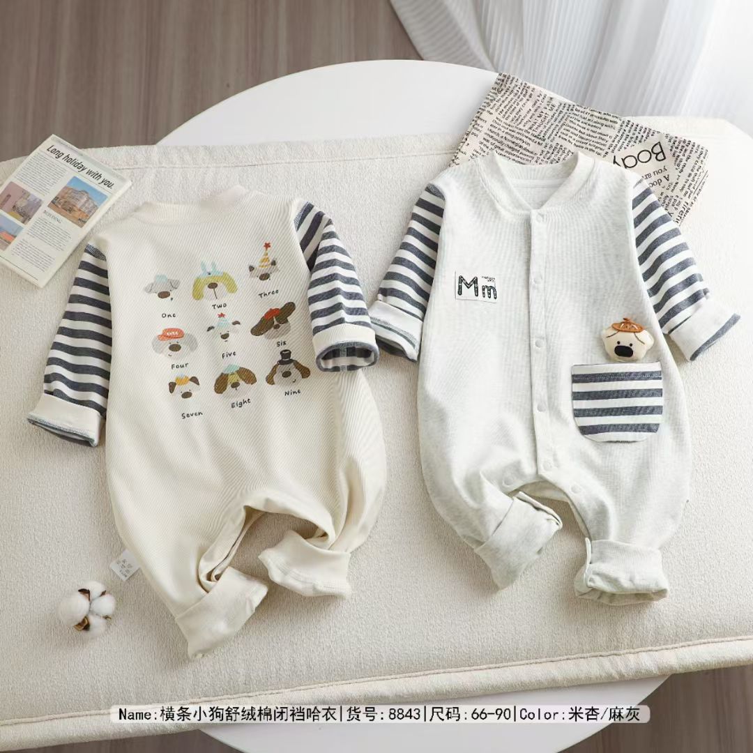 舒绒闭裆哈衣秋冬