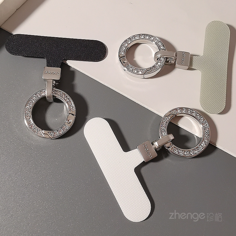 手机挂绳旋转夹片薄垫片手机链挂片不影响充电手串指环挂钩扣连接