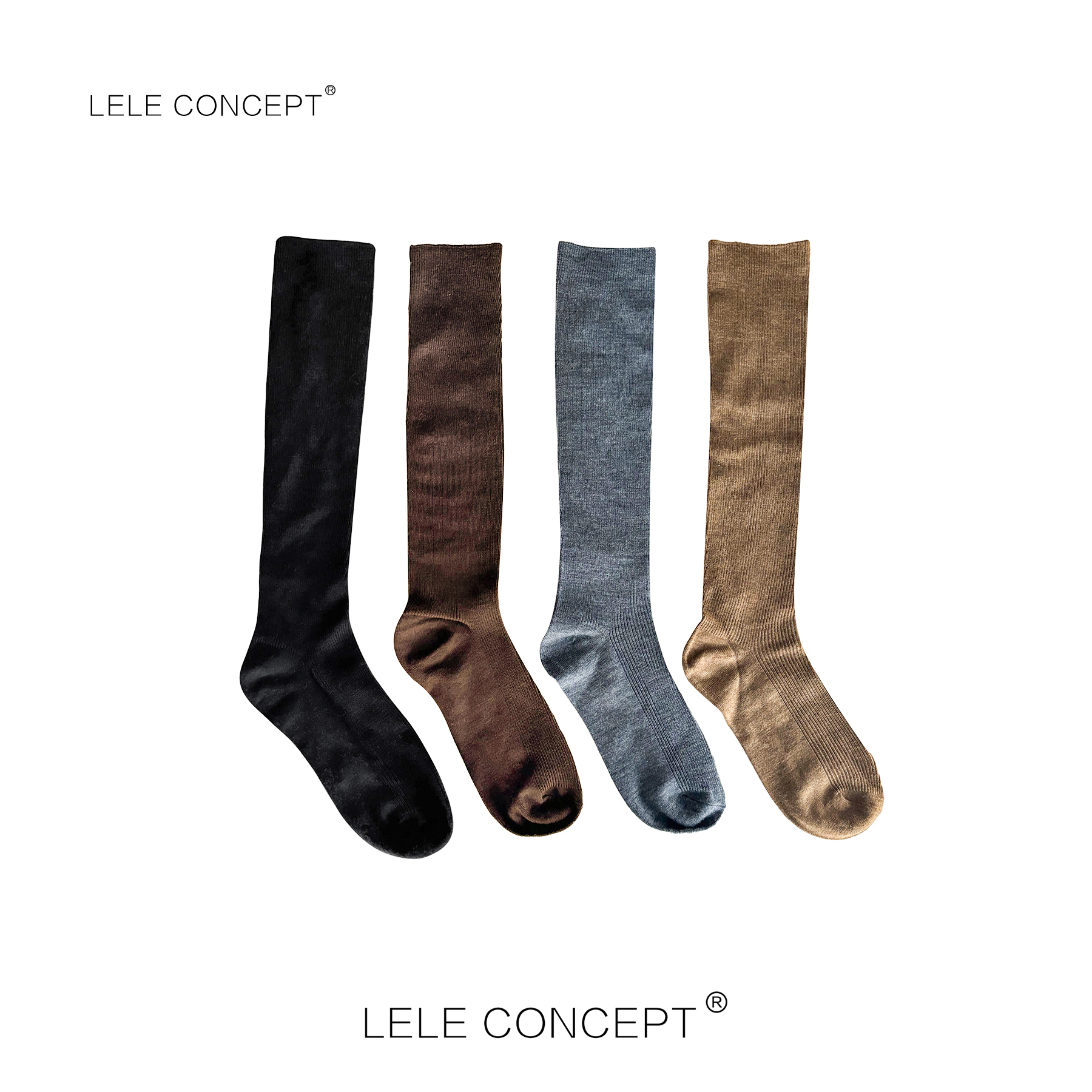 LELE CONCEPT丨【美超】百搭款多色高腰袜子UW25S0001W
