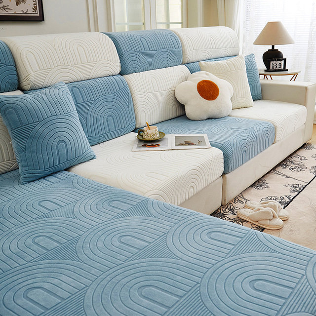 2025新款法式摇粒绒弹力沙发套罩包万能四季通用型防猫抓沙发笠