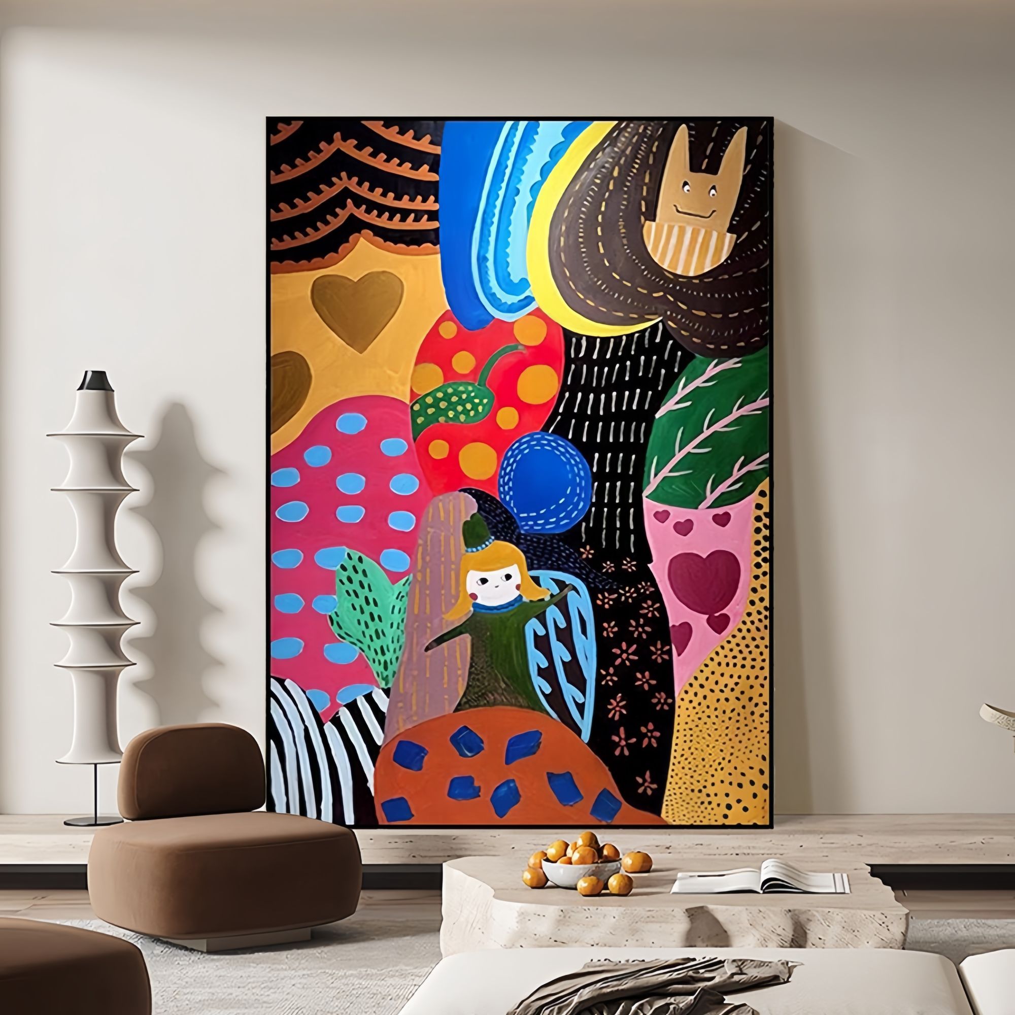 马蒂斯小众艺术抽象装饰画客厅背景墙挂画多巴胺玄关过道餐厅壁画