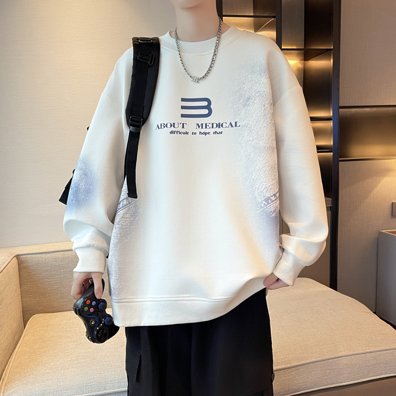 学生秋季新款卫衣男宽松休闲圆领上衣时尚青少年韩版长袖衣服