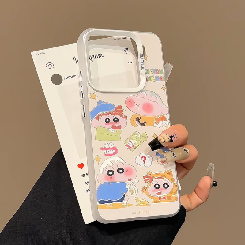 适用于【苹果/华为/OPPO/VIVO/红米】可爱零食小新手机壳磨砂彩银