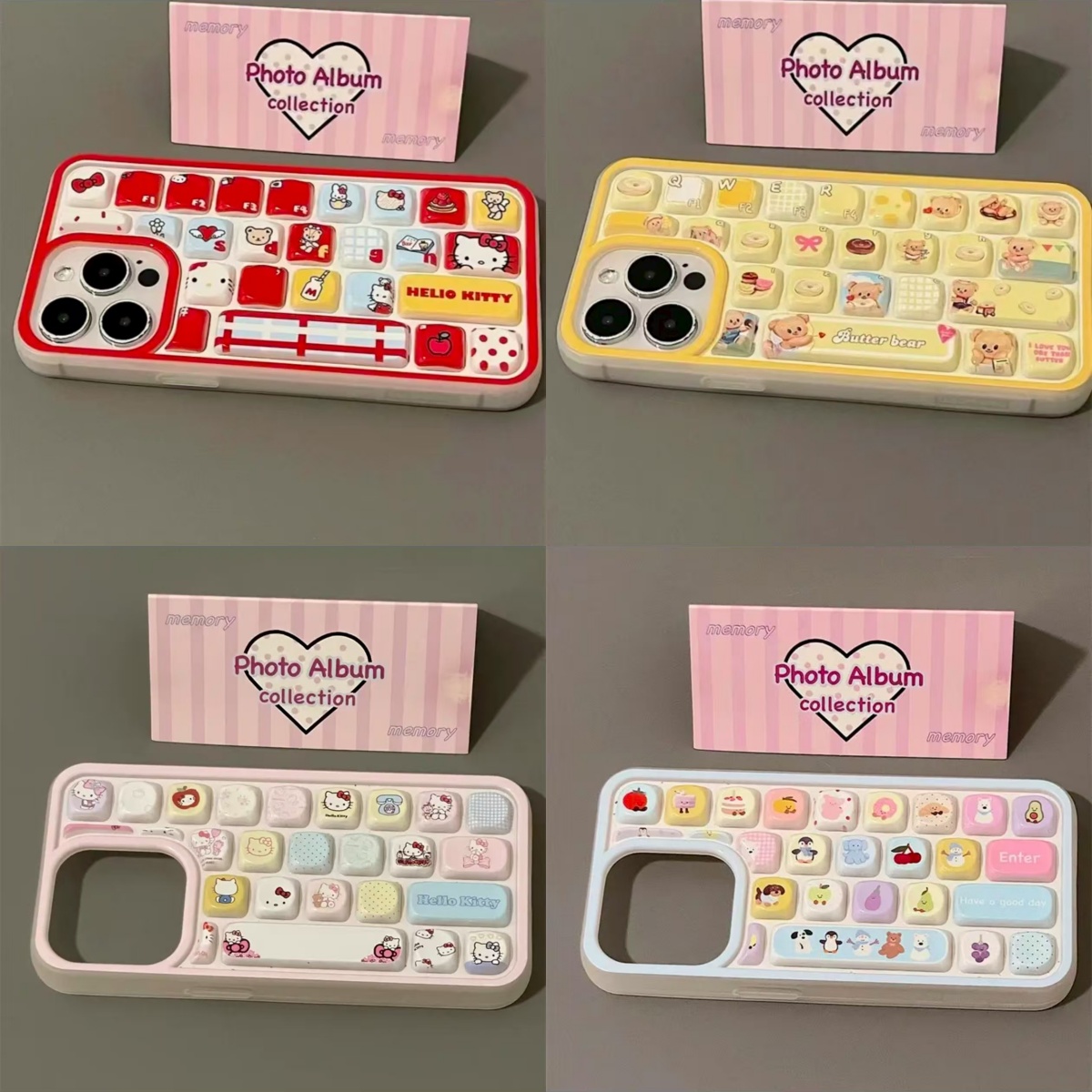 奥菲顿趣味可爱卡通键盘壳适用iPhone16/15pro手机壳苹果13/12/14