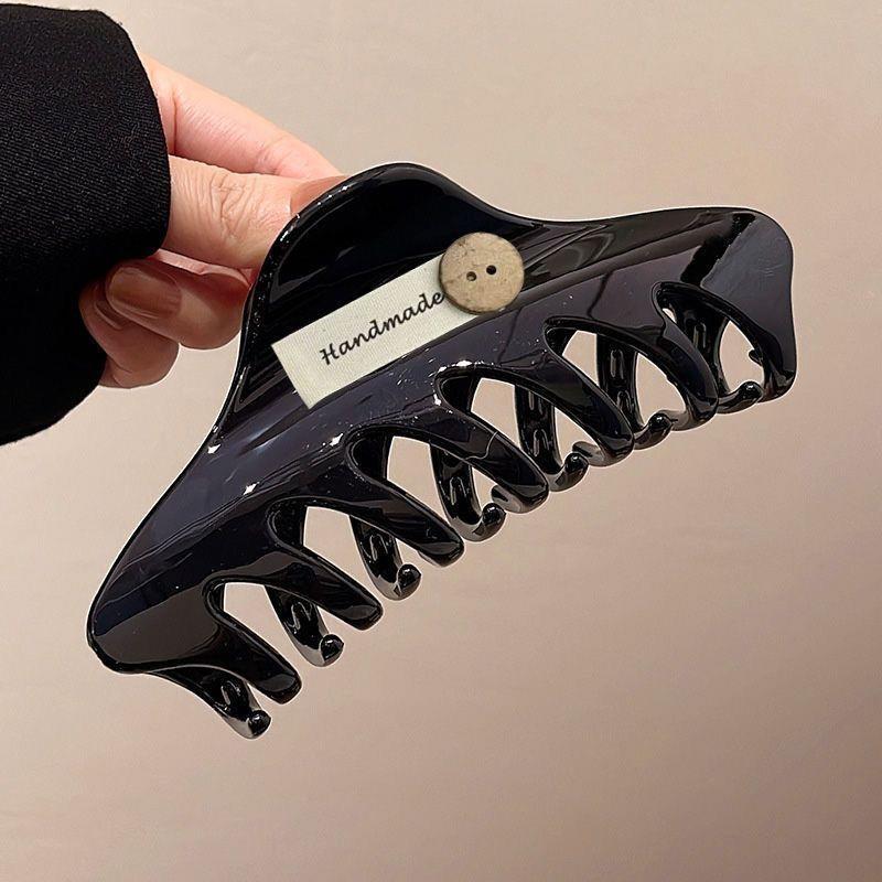 原创~爆款女士抓夹!巧克力大号发量多超大精致鲨鱼夹时尚百搭发抓