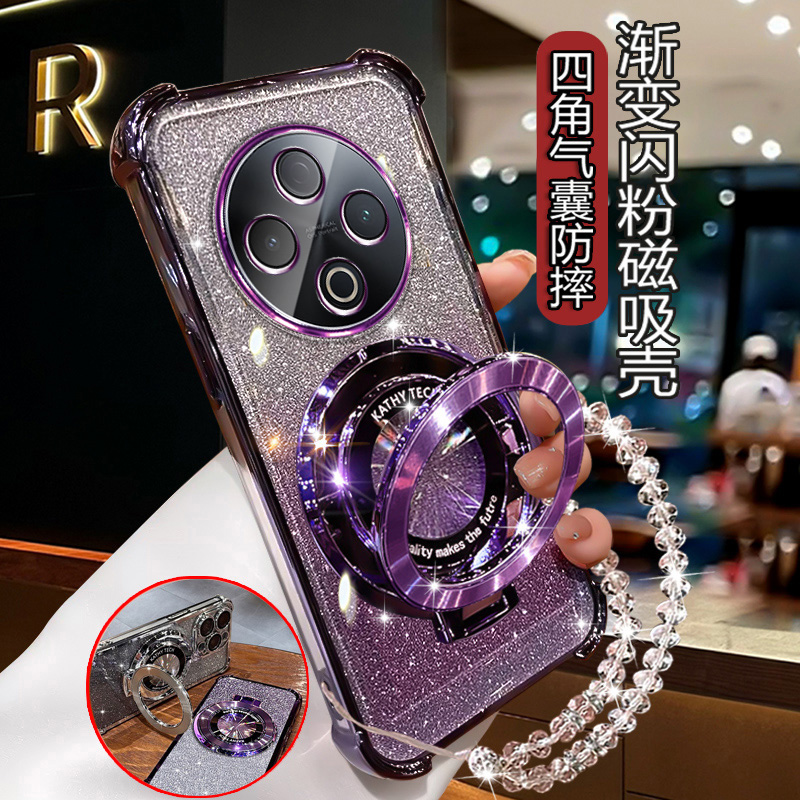 适用vivoy500手机壳新款高级镜头全包V2506A带支架viov网红闪粉壳