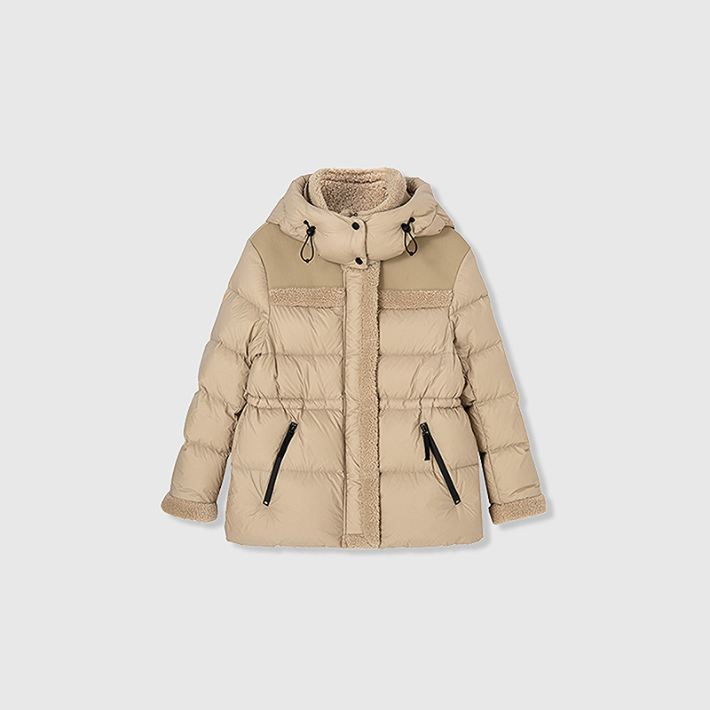 【轻羽鹅绒】HPLY荷比俪冬立领可拆卸连帽鹅绒羽绒服HJF45560386