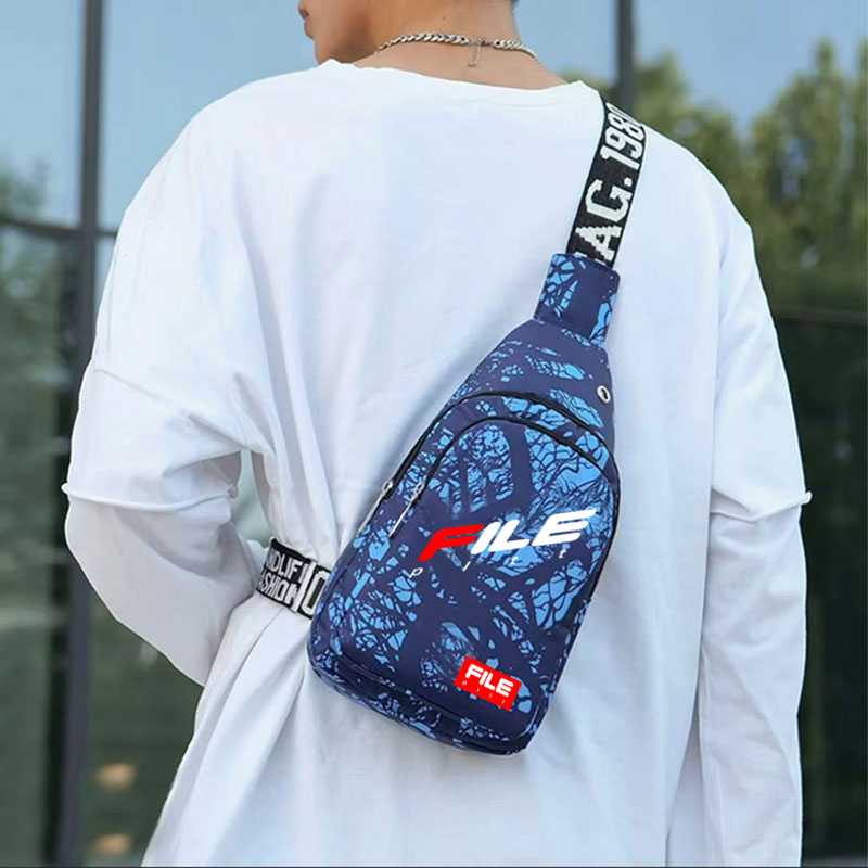 File Pltt炫彩防水尼龙包运动休闲斜挎包胸包时尚潮流单肩包901