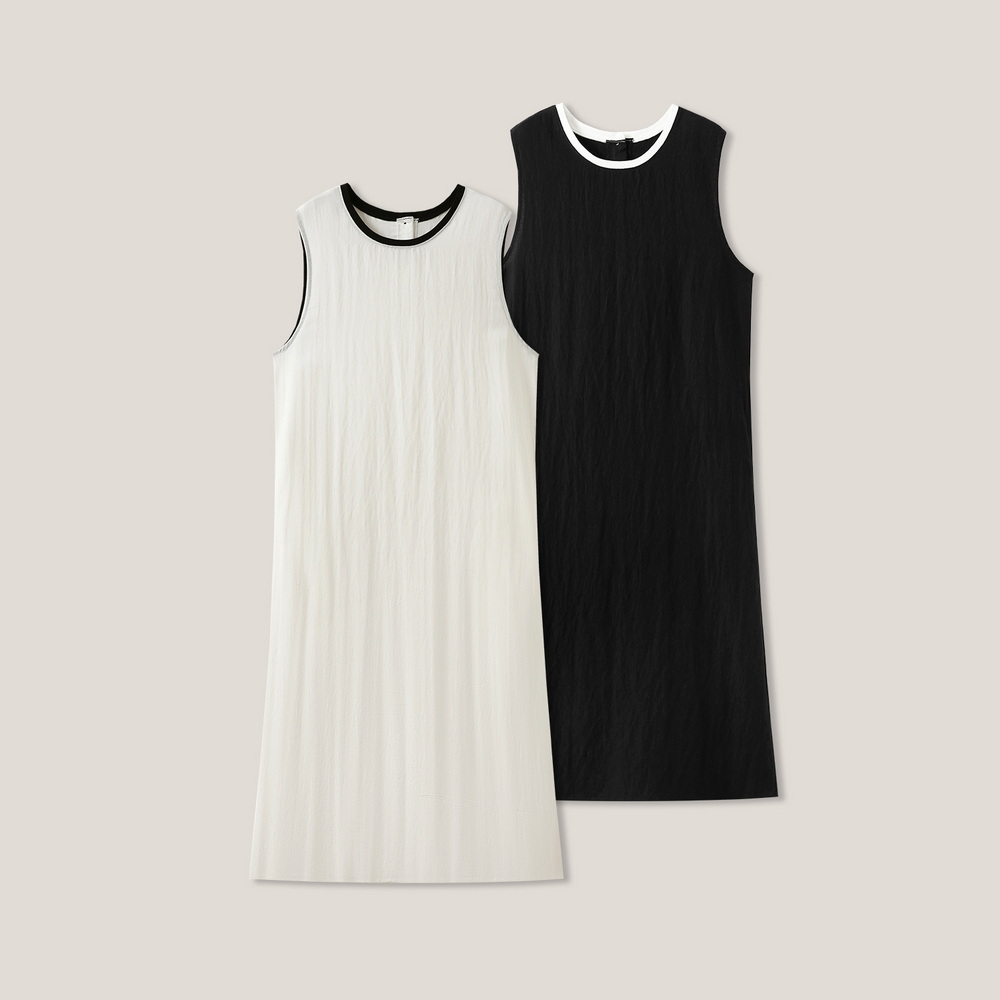 时尚气质休闲百搭亚麻轻奢连衣裙SS26160