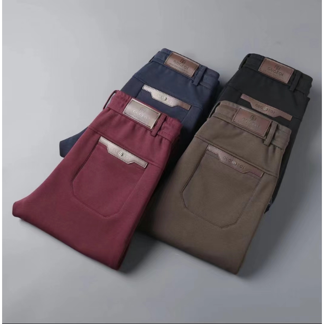 【断码清仓】秋冬新款经典皮标休闲卫裤-8757百搭保暖加绒裤子冬季